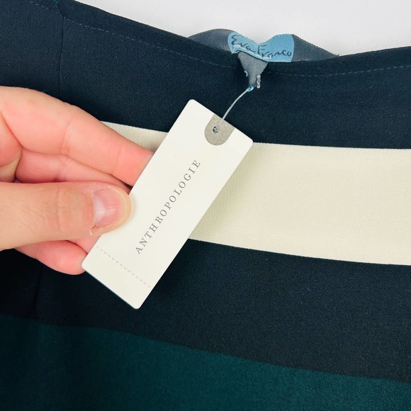 NEW Eva Franco Anthropologie Green Black Skirt Modest Size 2 - Picture 6 of 10